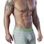 XTREMEN Lime-Green/Grey-Striped Sport-Performance Boxer Brief