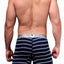 XTREMEN Navy/Silver-Stripe Microfiber Boxer Brief