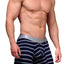 XTREMEN Navy/Silver-Stripe Microfiber Boxer Brief