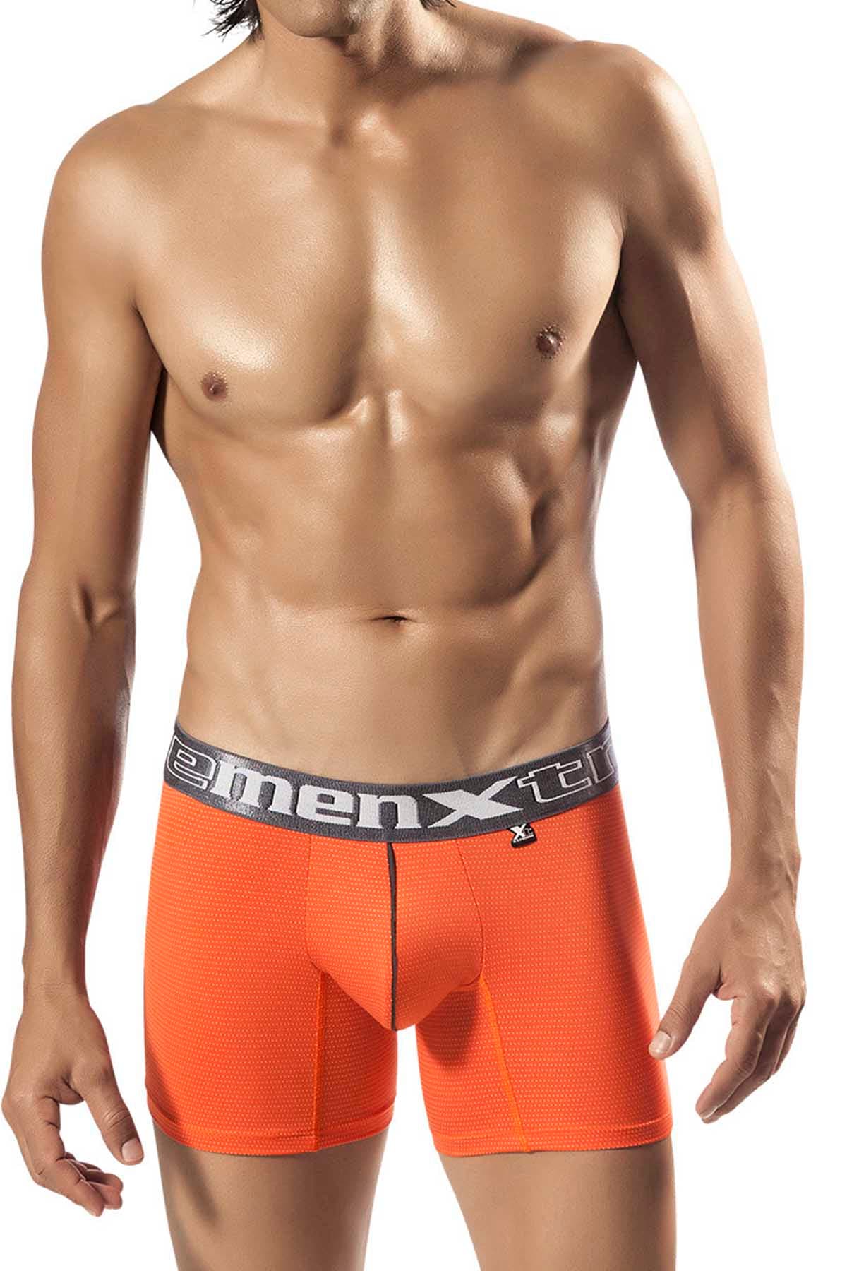 XTREMEN Orange/White Dot Microfiber Boxer Brief
