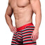 XTREMEN Red/Black/Grey Stripe Microfiber Long-Boxer