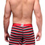 XTREMEN Red/Black/Grey Stripe Microfiber Long-Boxer