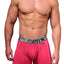 XTREMEN Red/Light-Grey Microfiber Boxer Brief