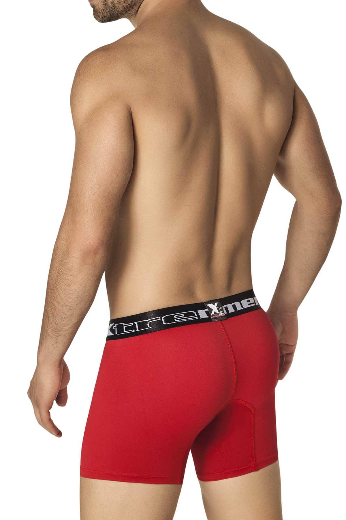 XTREMEN Red Microfiber Sport Boxer Brief