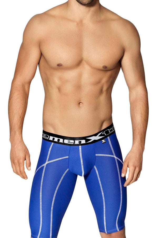 XTREMEN Royal-Blue Decorative Stitching Sports Boxer