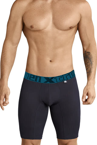 XTREMEN Solid Black Sports Boxer Brief