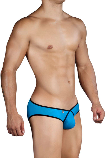 XTREMEN Turquoise/Black Lean-Cut Piping Brief