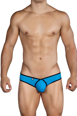 XTREMEN Turquoise/Black Lean-Cut Piping Brief thumbnail 1