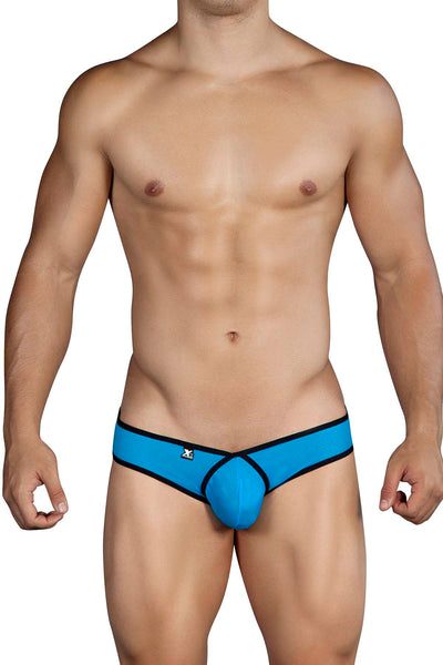 XTREMEN Turquoise/Black Lean-Cut Piping Brief