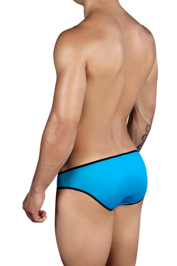 XTREMEN Turquoise/Black Lean-Cut Piping Brief thumbnail 3