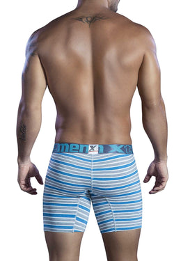 XTREMEN Turquoise/Heather-Grey Poly-Cotton Boxer Brief thumbnail 3