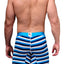 XTREMEN Turquoise/Navy/White Stripe Microfiber Long-Boxer