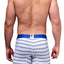 XTREMEN White/Blue-Stripe Microfiber Boxer Brief