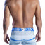 XTREMEN White/Blue Swirl Microfiber Boxer Brief