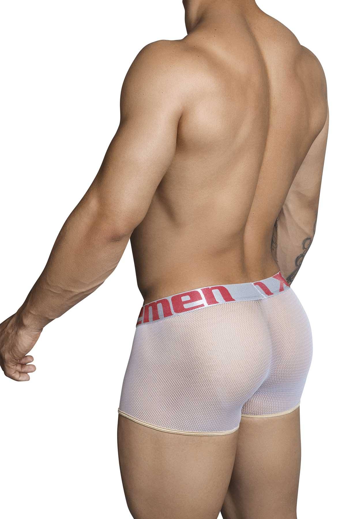 XTREMEN White/Gold/Red Microfiber and Mesh Trunk