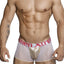 XTREMEN White/Gold/Red Microfiber and Mesh Trunk