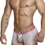 XTREMEN White/Gold/Red Microfiber and Mesh Trunk