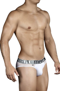 XTREMEN White Mesh-Sides Brief thumbnail 2