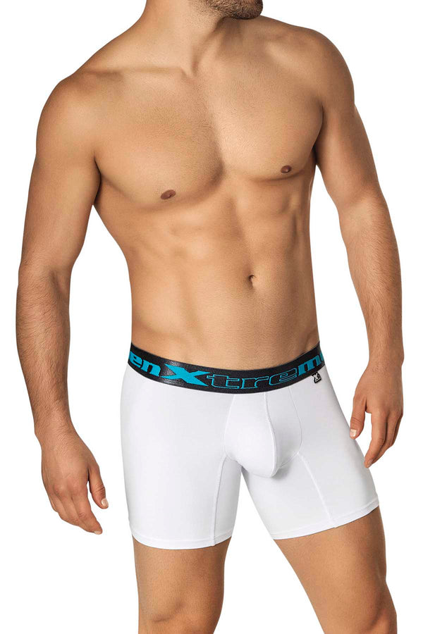 XTREMEN White Microfiber Sport Boxer Brief