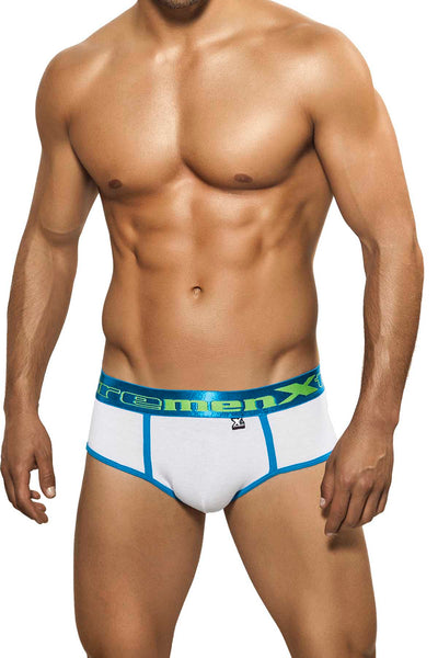 XTREMEN White/Turquoise Classic Contrast Brief