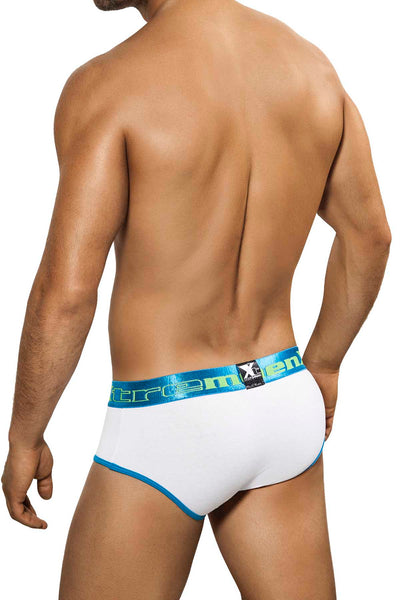 XTREMEN White/Turquoise Classic Contrast Brief
