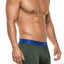 XTREMEN Yellow/Black/Blue Stripe Microfiber Boxer Brief