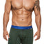 XTREMEN Yellow/Black/Blue Stripe Microfiber Boxer Brief