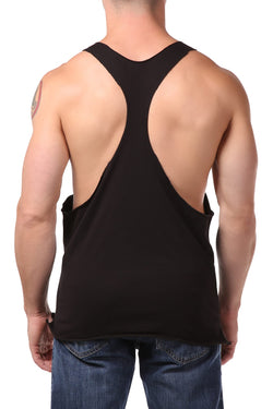 Y.M.L.A. Black Raw Edge String Tank thumbnail 3