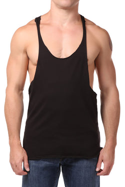 Y.M.L.A. Black Raw Edge String Tank thumbnail 1