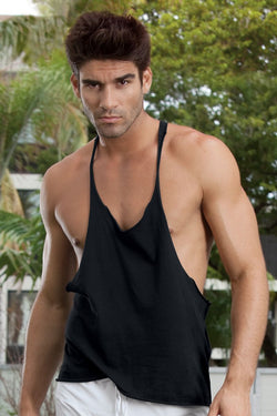 Y.M.L.A. Black Raw Edge String Tank thumbnail 2