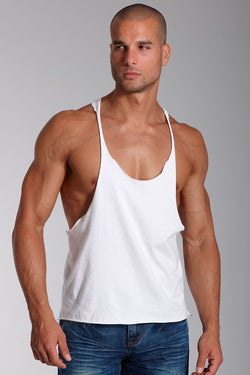 Y.M.L.A. White Raw Edge String Tank thumbnail 2