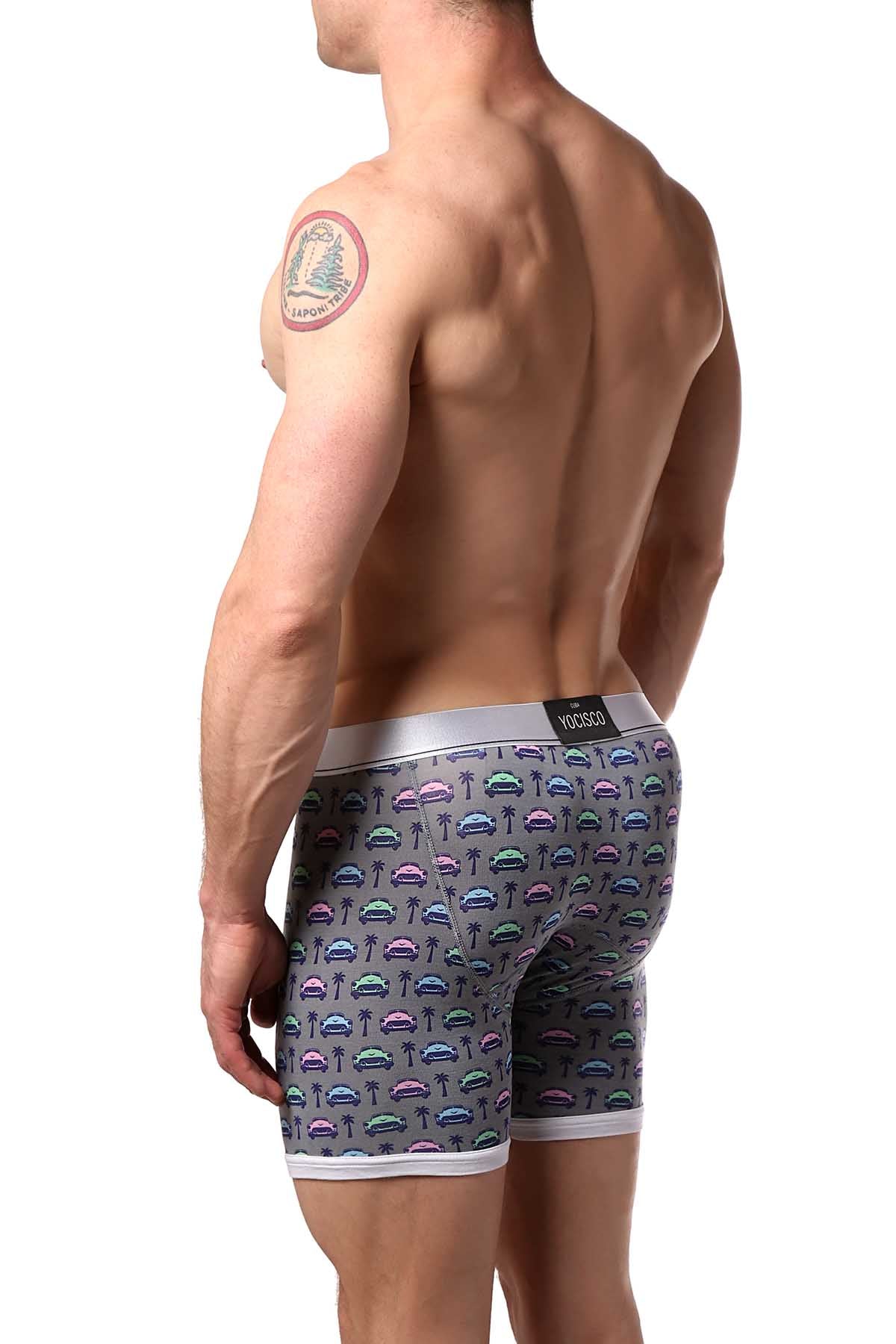 YOCISCO Grey La Havana Bamboo Boxer Brief