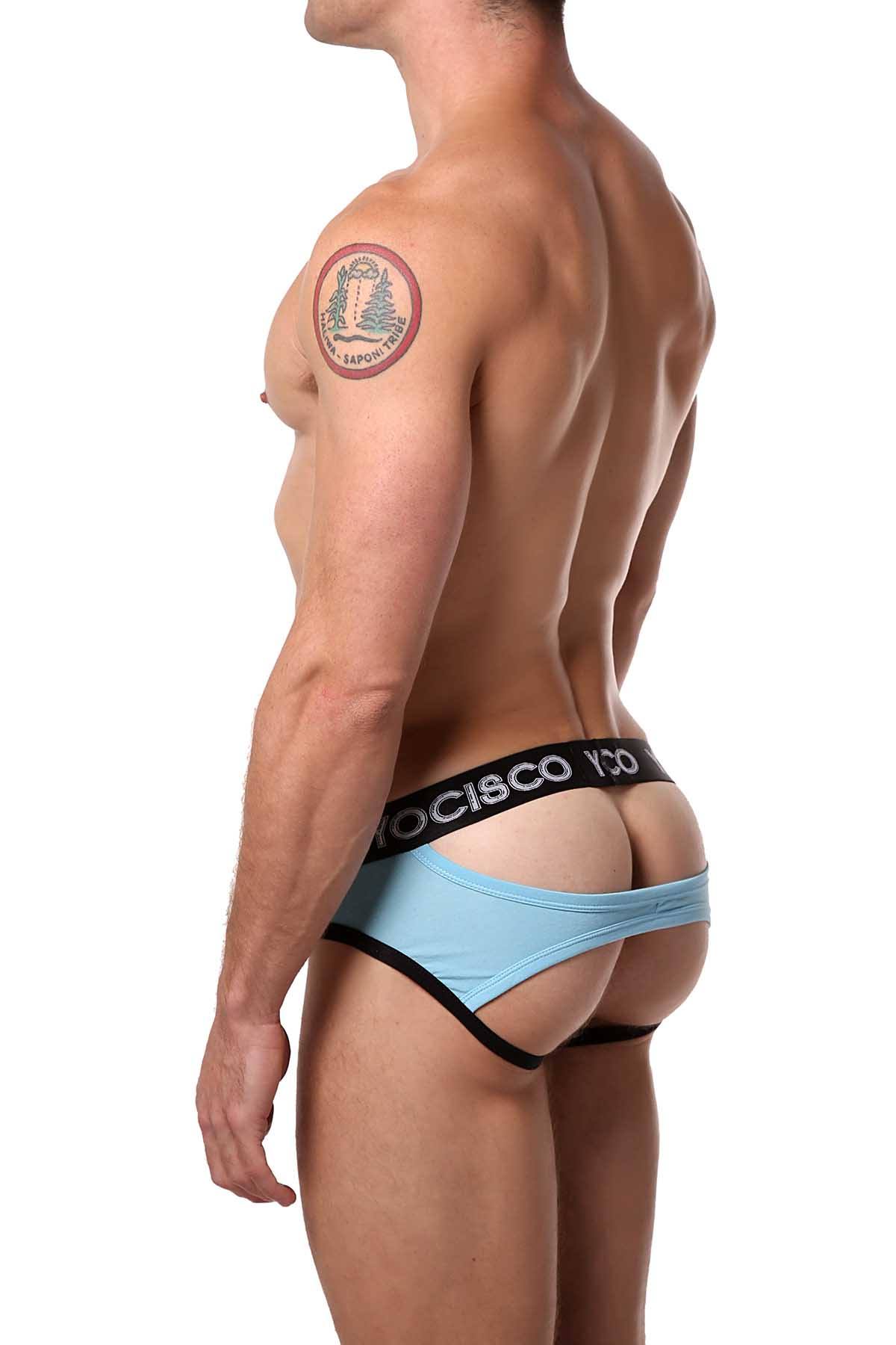 YOCISCO Light-Blue Bar-Back Jock-Brief