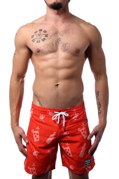 YOCISCO Red Bloody Mary 6" Swim Trunk