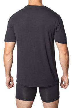 Yocisco's Black Essentials V-Neck Shirt thumbnail 2