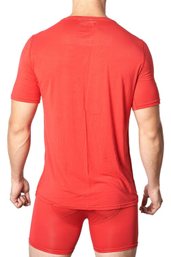 Yocisco's Red Essentials V-Neck Shirt thumbnail 2