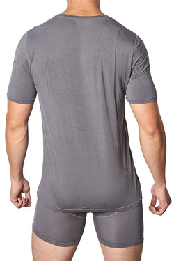 Yocisco's Slate Essentials V-Neck Shirt thumbnail 2