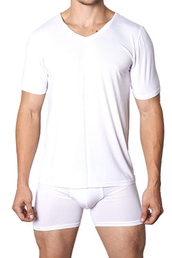 Yocisco's White Essentials V-Neck Shirt thumbnail 1