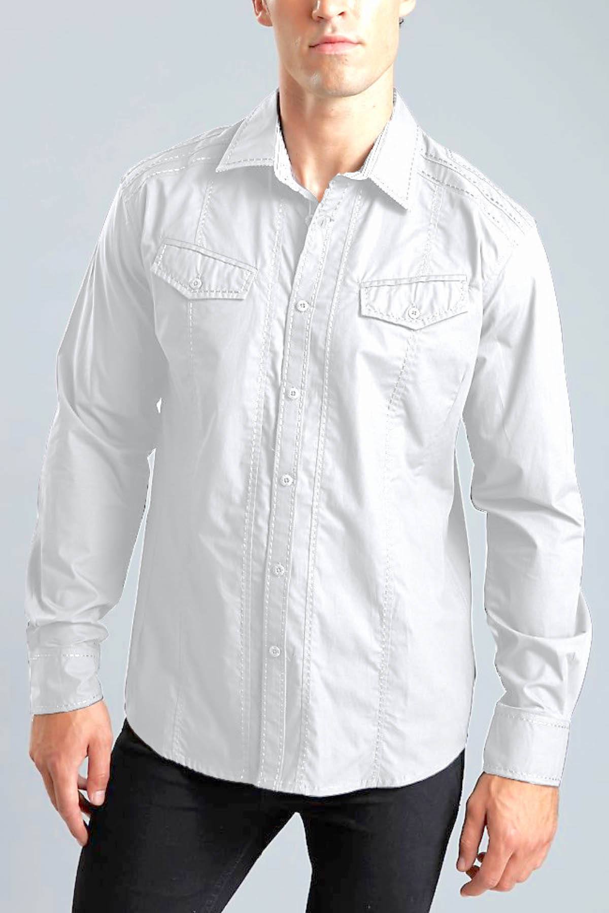 Young Republic White Austin Long-Sleeve Button-Up