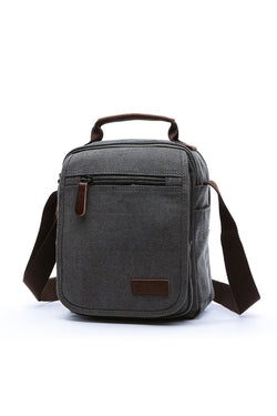 Zuolunduo Grey Canvas Tablet Messenger Bag thumbnail 1