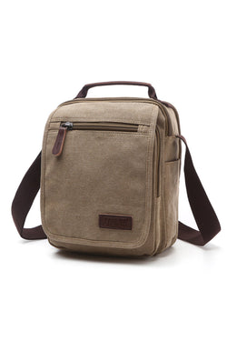 Zuolunduo Khaki Canvas Tablet Messenger Bag thumbnail 1