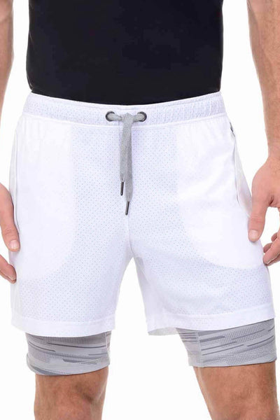 2(X)ist White Modern Sport Mesh Short