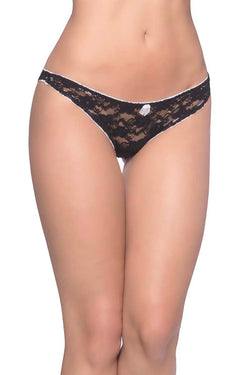 Oh La La Cheri Black & White Open Back Panty thumbnail 1