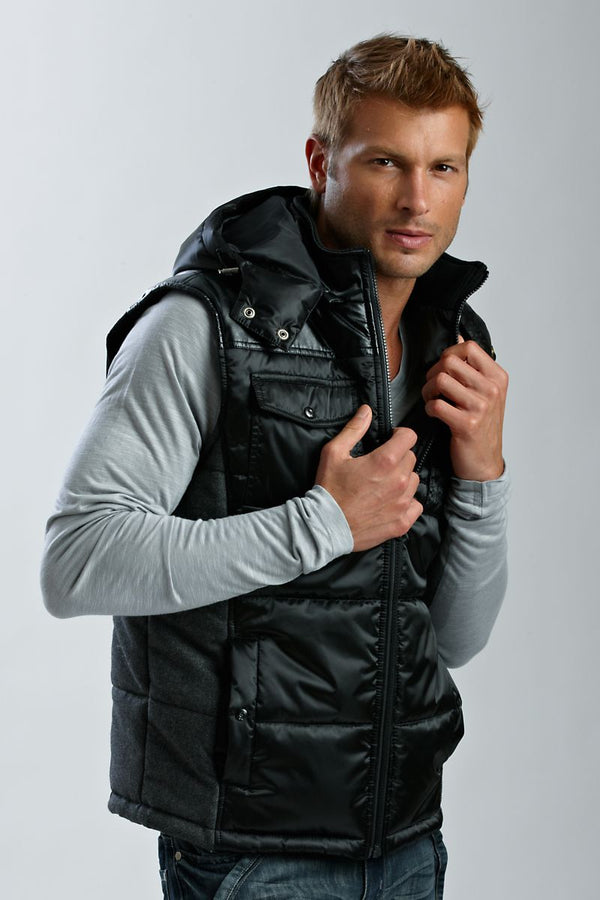 Premium Lounge Jeans Black Puffer Vest