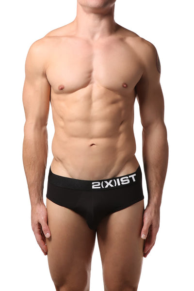 2(X)IST Black Electric Micro No-Show Brief