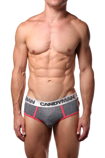 Candyman Grey/Pink Heathered Brief