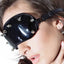 Coquette Black Wet-Look Studded Eye Mask