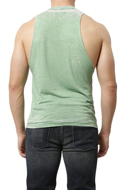 Y.M.L.A. Green Burnout Muscle Tank thumbnail 2