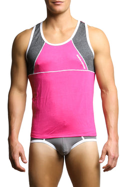 Freedom Reigns Fuchsia & Charcoal Tank thumbnail 1