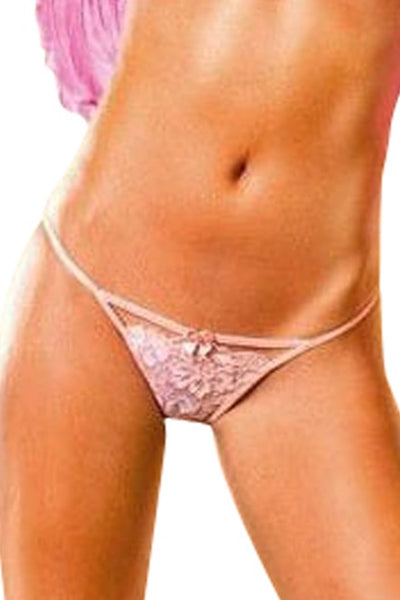 Baci Pink Lace G-String